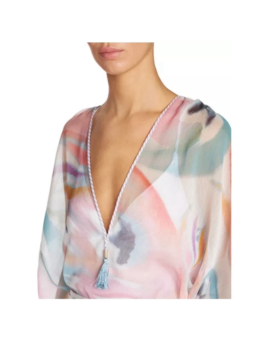 Etro Abito Mare Kaftan-Style Dress in Pastel (Made in Italy) Size 38, NWT $1,550 - Picture 8 of 15